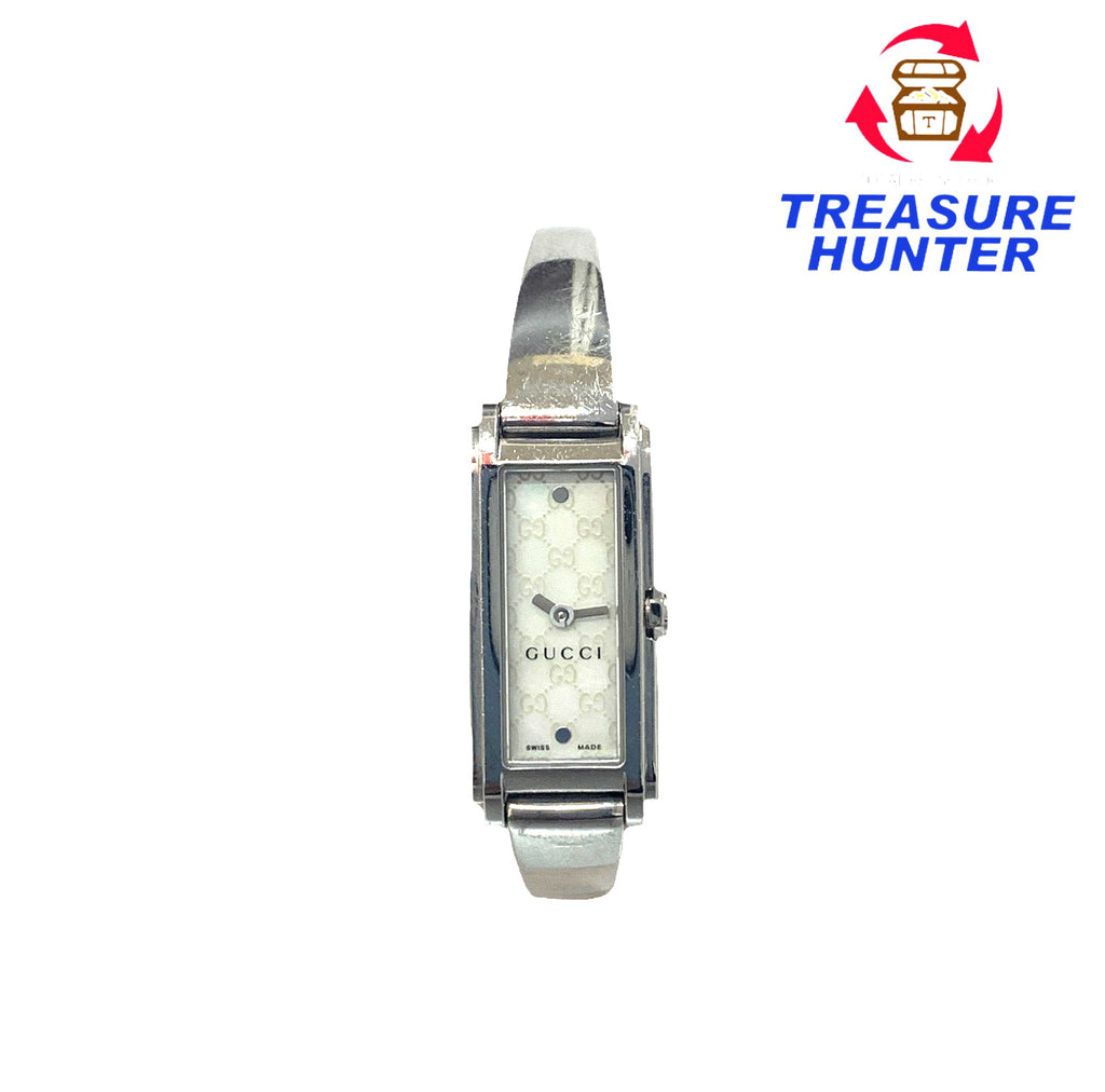 GUCCI(グッチ) 腕時計 GG ビット バングルウォッチ ステンレススチール