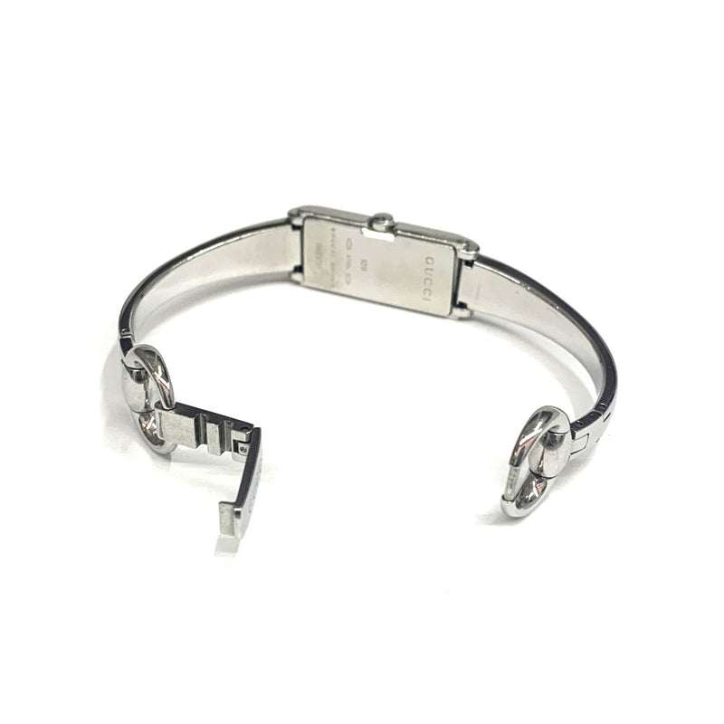 GUCCI(グッチ) 腕時計 GG ビット バングルウォッチ ステンレススチール×シェル GG柄文字盤 シルバー クォーツ レディース 【102060782001】