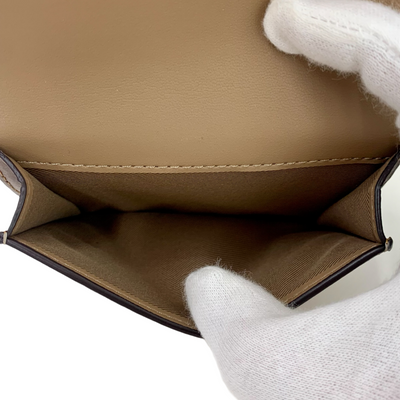 COACH PVCシグネチャー エライザ スモールウォレット CW801 タン×ブラウン 二つ折り財布 コーチ 【102060821007】