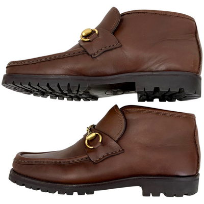 GUCCI ホースビット ショートブーツ 1040088 サイズ36ハーフ(約23.5cm相当) ブラウン グッチ 【102060828007】