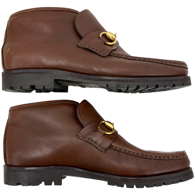 GUCCI ホースビット ショートブーツ 1040088 サイズ36ハーフ(約23.5cm相当) ブラウン グッチ 【102060828007】