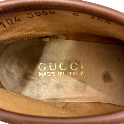 GUCCI ホースビット ショートブーツ 1040088 サイズ36ハーフ(約23.5cm相当) ブラウン グッチ 【102060828007】