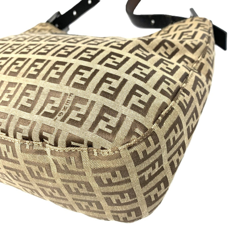 FENDI(フェンディ) ズッキーノ セミショルダー 8BR036 キャンバス ブラウン マグネットフラップ開閉 レディース バッグ 【102060883001】