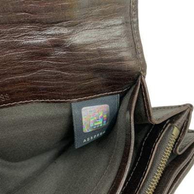 FENDI(フェンディ)　ズッキーノ　フラップ長財布　8M0021/TN9 キャンバス×レザー　ブラウン　箱付　レディース ウォレット 【102060884001】
