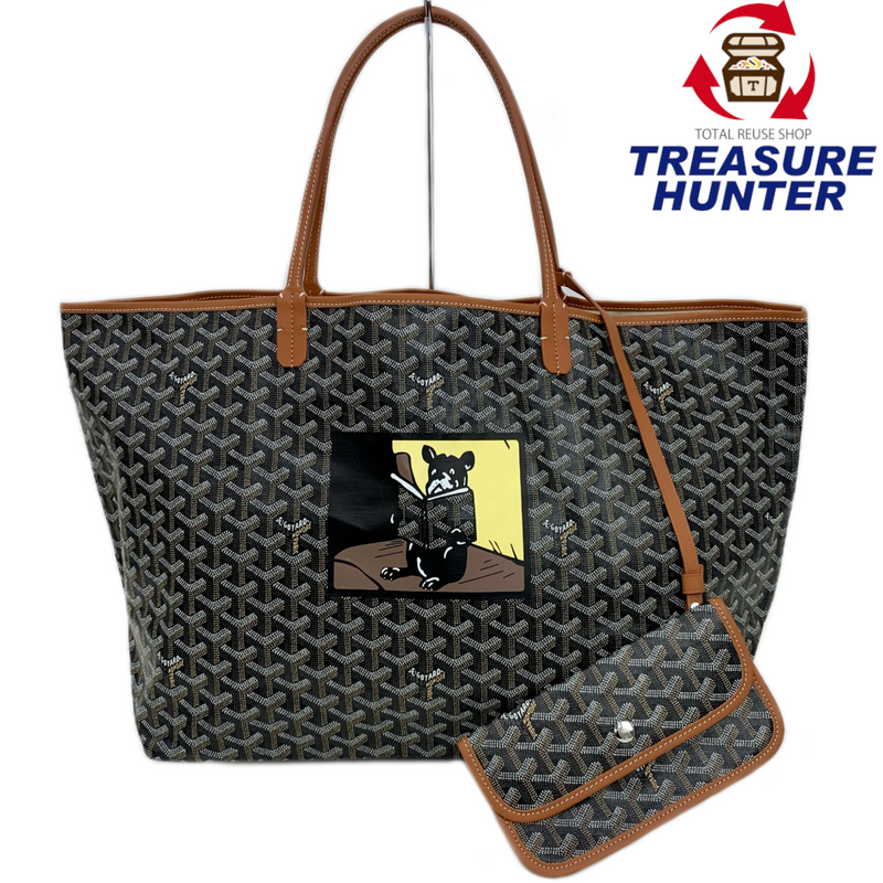GOYARD サンルイGM ユロ ザ ドッグ ブラック×ブラウン トートバッグ フレンチブルドッグ ゴヤール 【102060972002】