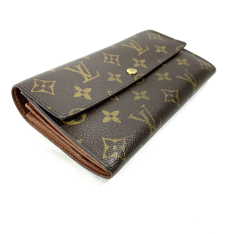 LOUIS VUITTON(ルイ・ヴィトン) モノグラム ポシェット・ポルトモネ・クレディ M61725 ブラウン モノグラムレザー レディース 長財布 【102061079005】