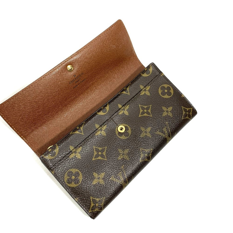 LOUIS VUITTON(ルイ・ヴィトン) モノグラム ポシェット・ポルトモネ・クレディ M61725 ブラウン モノグラムレザー レディース 長財布 【102061079005】