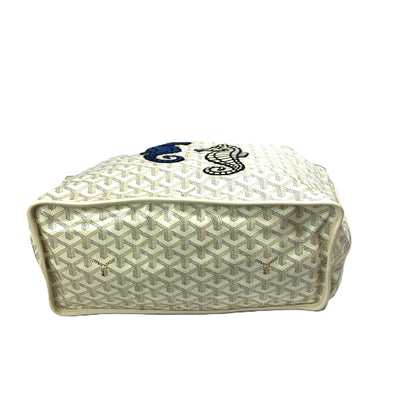 GOYARD(ゴヤール) エンブロイダリーアンジュPM シーホース トートバッグ リバーシブル PVC×レザー サンド レディース バッグ 【102061080005】