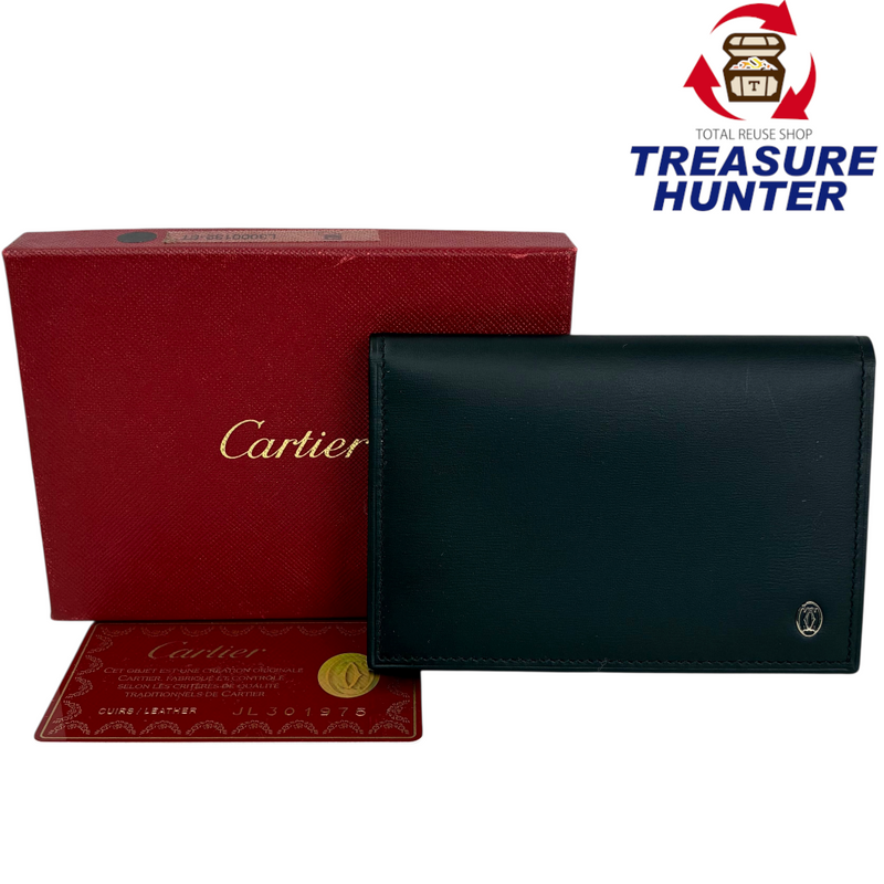 Cartier パシャ レザー カードケース L3000132 ブラック カルティエ 【102061092006】
