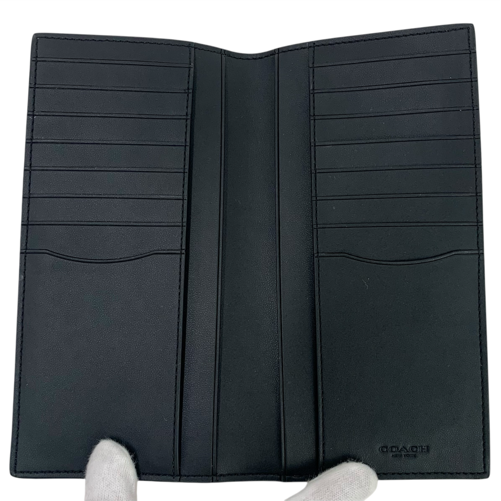新品　COACH　コーチ　シグネチャー クロスグレイン レザー ブレストポケット COACH PVCシグネチャー ブレストポケットウォレット CW353