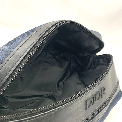 Christian Dior(ディオール)　 クラッチバッグ ネイビー  ダブルファスナー メンズ バッグ 【102061119005】