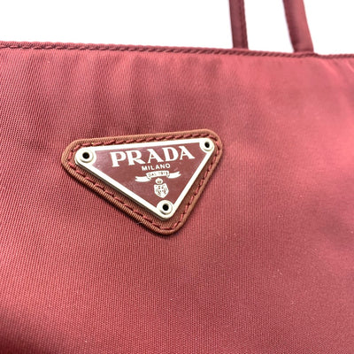 PRADA(プラダ)　ナイロン トートバッグ ワインレッド ファスナー開閉式　レディース バッグ 【102061122005】