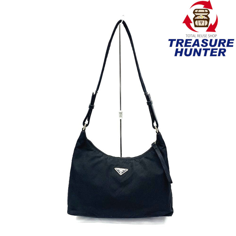 PRADA(プラダ)　ナイロン ショルダーバッグ B9715 ネロ ブラック 三角プレートロゴ　レディース バッグ 【102061125005】