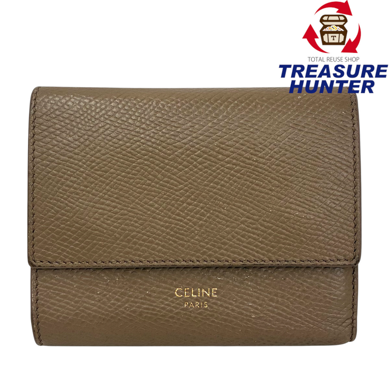 CELINE カーフレザー スモールトリフォールド 10B573 三つ折り財布 セリーヌ 【102061175007】