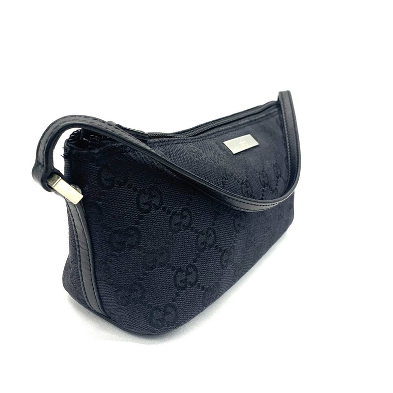 GUCCI(グッチ) GGキャンバス アクセサリーポーチ 039・1103 ブラック キャンバス×レザー レディース 【102061199003】