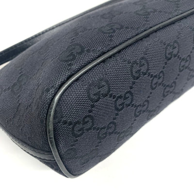 GUCCI(グッチ) GGキャンバス アクセサリーポーチ 039・1103 ブラック キャンバス×レザー レディース 【102061199003】
