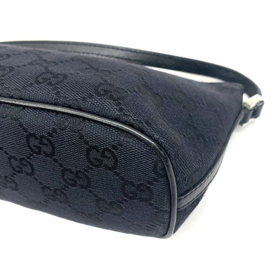 GUCCI(グッチ) GGキャンバス アクセサリーポーチ 039・1103 ブラック キャンバス×レザー レディース 【102061199003】