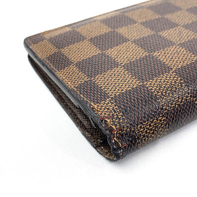 LOUIS VUITTON(ルイ・ヴィトン) ダミエ ポルトフォイユ・ブラザ N60017 ダミエキャンバス エベヌ  二つ折り長財布 【102061211001】