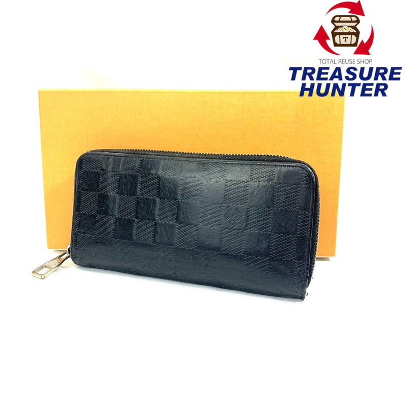 LOUIS VUITTON(ルイ・ヴィトン) ダミエ・アンフィニ ポルトフォイユ・ヴァスコ N63300 レザー ブラック メンズ 長財布 【102061213001】