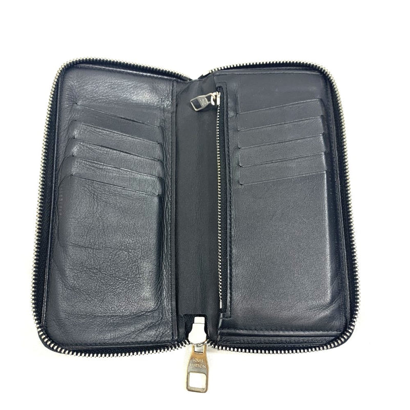 LOUIS VUITTON(ルイ・ヴィトン) ダミエ・アンフィニ ポルトフォイユ・ヴァスコ N63300 レザー ブラック メンズ 長財布 【102061213001】