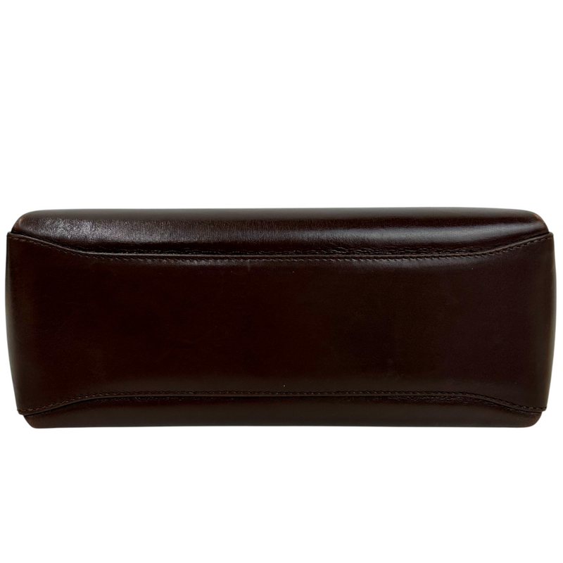 GUCCI レザー ターンロックハンドバッグ 000.26.0025 ブラウン グッチ 【102061215007】
