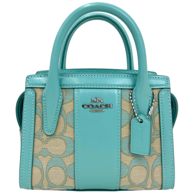 COACH アンドレア ミニ キャリーオール ショルダーバッグ CT756 シルバー×フェイデッドブルー コーチ 【102061251006】