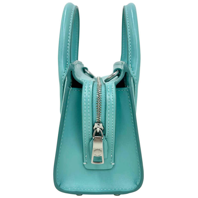 COACH アンドレア ミニ キャリーオール ショルダーバッグ CT756 シルバー×フェイデッドブルー コーチ 【102061251006】