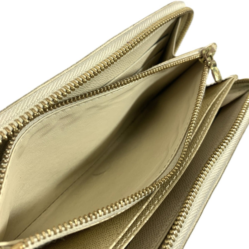 LOUIS VUITTON (ルイ・ヴィトン) ダミエ・アズール ジッピーウォレット N60019 ホワイト長財布 【102061268001】