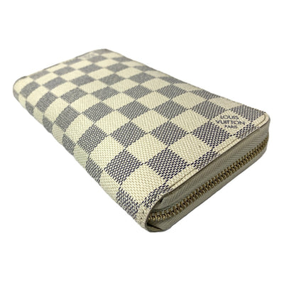 LOUIS VUITTON (ルイ・ヴィトン) ダミエ・アズール ジッピーウォレット N60019 ホワイト長財布 【102061268001】