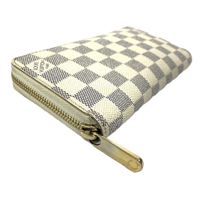 LOUIS VUITTON (ルイ・ヴィトン) ダミエ・アズール ジッピーウォレット N60019 ホワイト長財布 【102061268001】