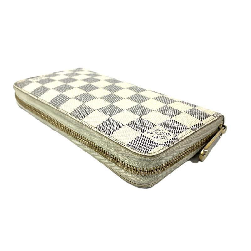 LOUIS VUITTON (ルイ・ヴィトン) ダミエ・アズール ジッピーウォレット N60019 ホワイト長財布 【102061268001】