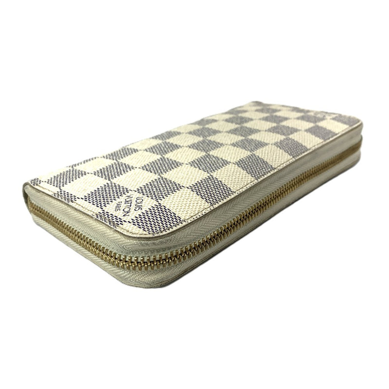 LOUIS VUITTON (ルイ・ヴィトン) ダミエ・アズール ジッピーウォレット N60019 ホワイト長財布 【102061268001】