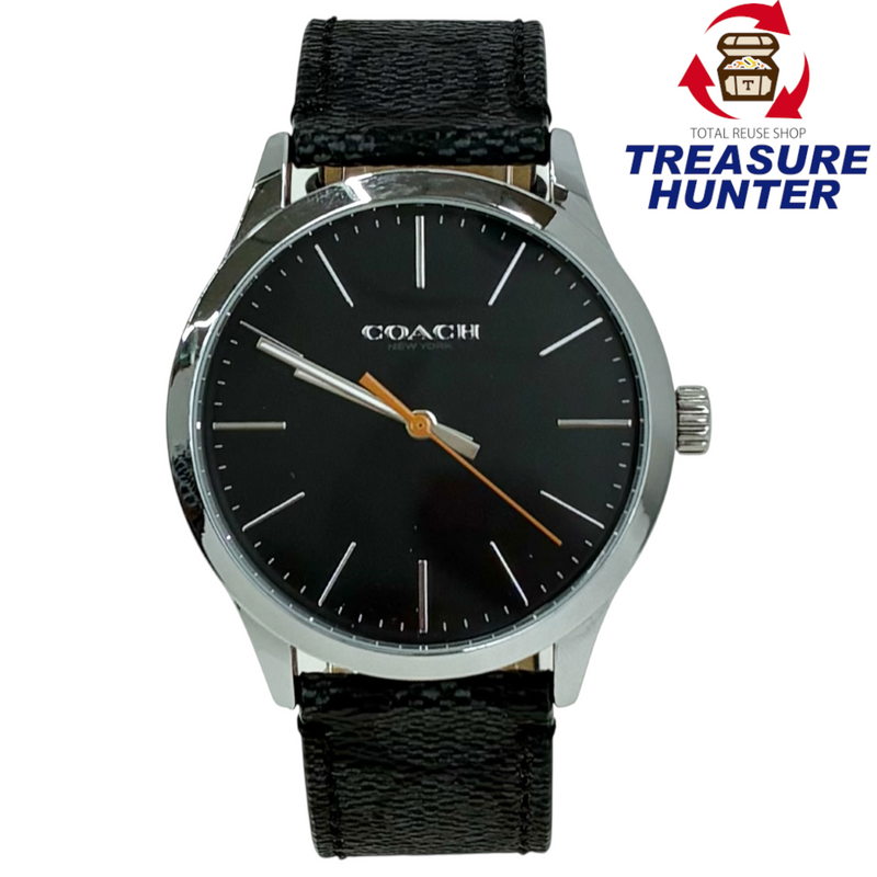 COACH バクスターウォッチ 39mm クォーツ CJ403 グラファイト 黒文字盤 腕時計 コーチ 【102061280007】