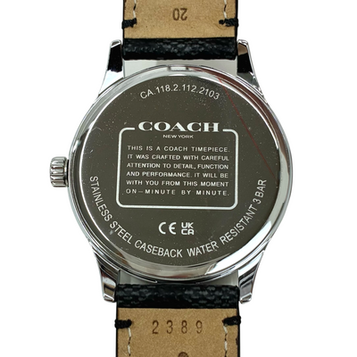 COACH バクスターウォッチ 39mm クォーツ CJ403 グラファイト 黒文字盤 腕時計 コーチ 【102061280007】