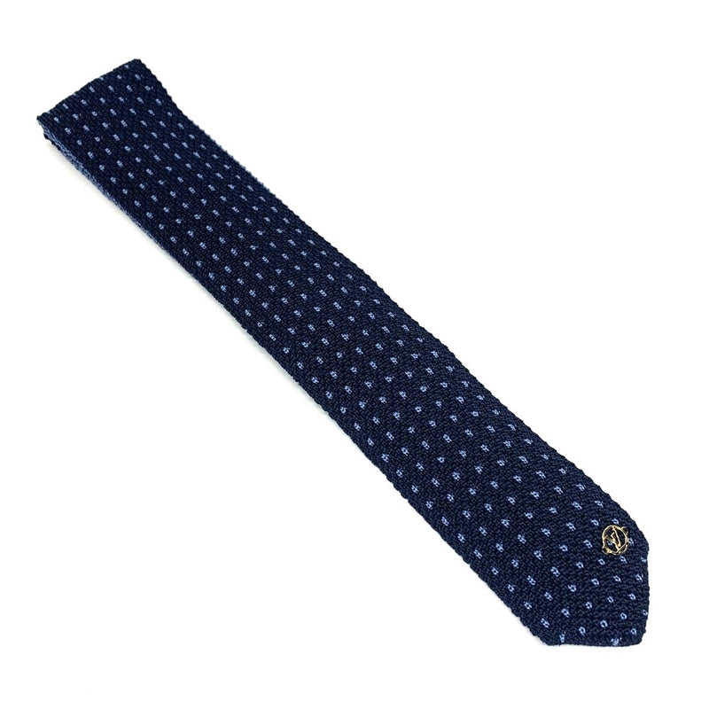 LOUIS VUITTON(ルイ・ヴィトン) クラヴァット ウェイビン ネクタイ MP2893 シルク100% ネイビー×ライトブルー メンズ 【102061294003】