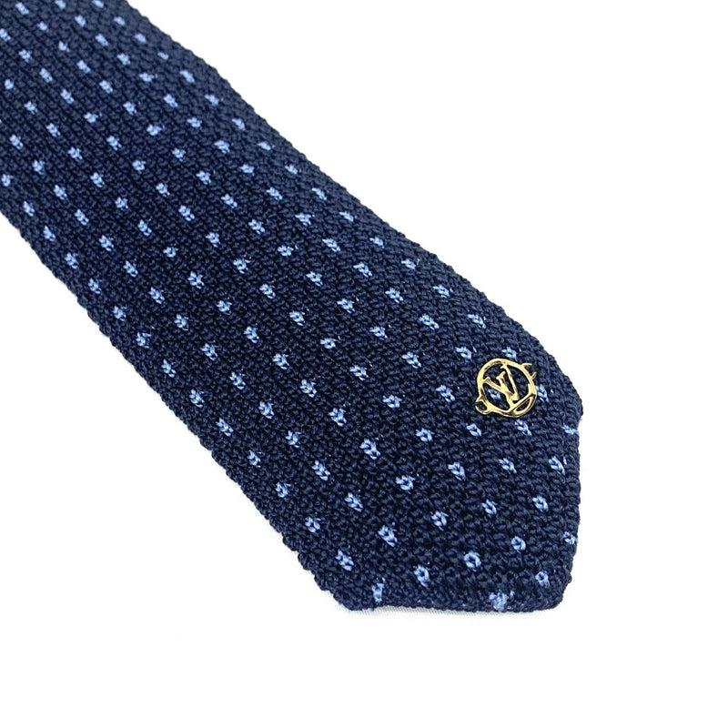 LOUIS VUITTON(ルイ・ヴィトン) クラヴァット ウェイビン ネクタイ MP2893 シルク100% ネイビー×ライトブルー メンズ 【102061294003】