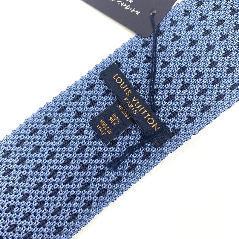 LOUIS VUITTON(ルイ・ヴィトン) クラヴァット ウェイビン ネクタイ MP2893 シルク100% ネイビー×ライトブルー メンズ 【102061294003】