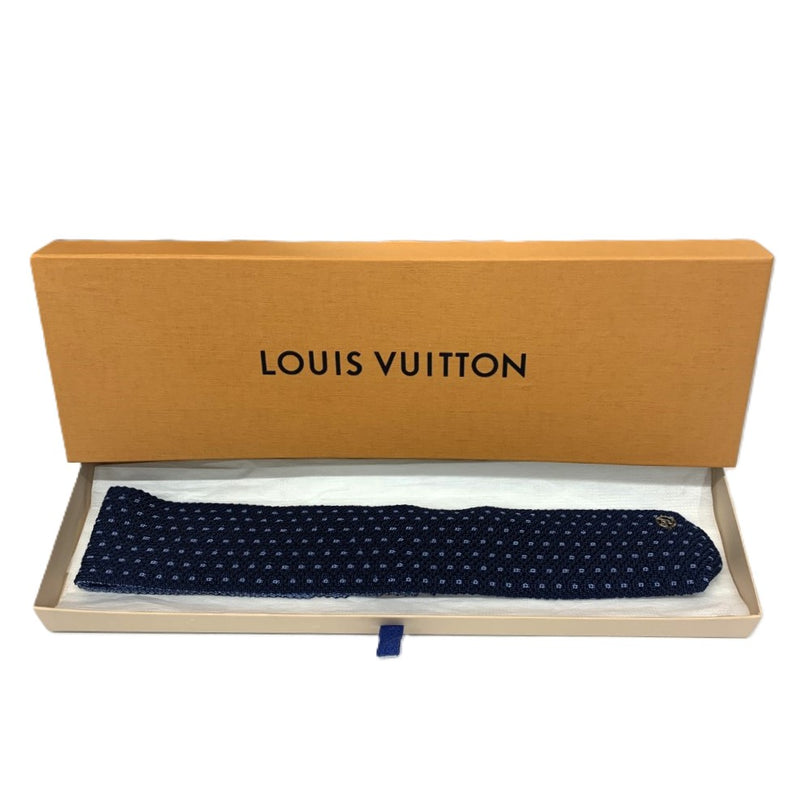 LOUIS VUITTON(ルイ・ヴィトン) クラヴァット ウェイビン ネクタイ MP2893 シルク100% ネイビー×ライトブルー メンズ 【102061294003】