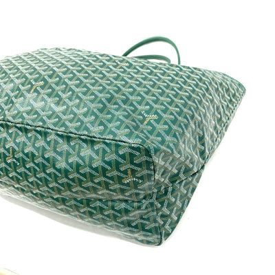 GOYARD(ゴヤール) サンルイGM トートバッグ ゴヤールディンキャンバス×牛革 グリーン クロ ユニバーサル付  【102061322001】