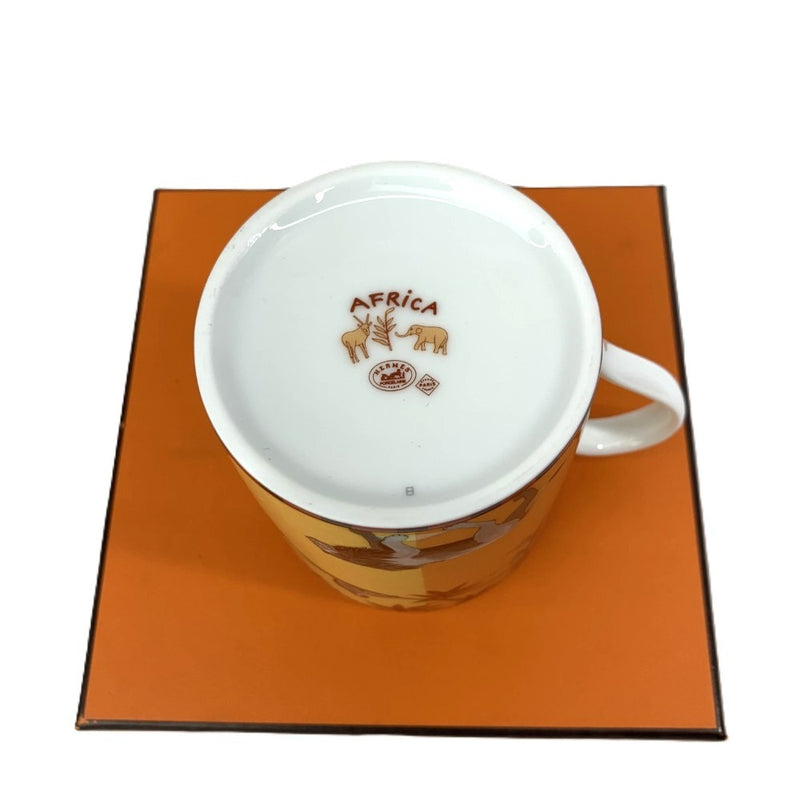 HERMES(エルメス) アフリカ マグカップ オレンジ 箱付き 【102061354003】