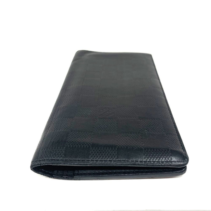 LOUIS VUITTON(ルイ・ヴィトン)　ダミエ・アンフィニ　ポルトフォイユ・プラザ　N63010 レザー ブラック メンズ 長財布 【102061389001】
