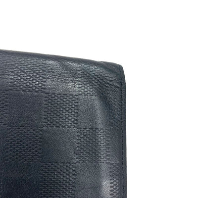 LOUIS VUITTON(ルイ・ヴィトン)　ダミエ・アンフィニ　ポルトフォイユ・プラザ　N63010 レザー ブラック メンズ 長財布 【102061389001】