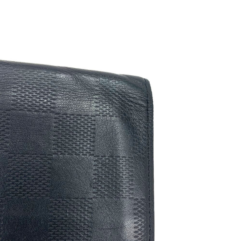 LOUIS VUITTON(ルイ・ヴィトン)　ダミエ・アンフィニ　ポルトフォイユ・プラザ　N63010 レザー ブラック メンズ 長財布 【102061389001】
