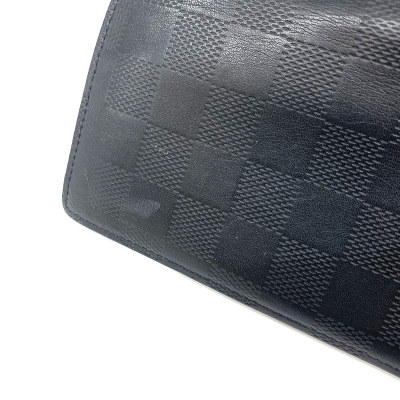 LOUIS VUITTON(ルイ・ヴィトン)　ダミエ・アンフィニ　ポルトフォイユ・プラザ　N63010 レザー ブラック メンズ 長財布 【102061389001】