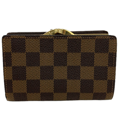 LOUIS VUITTON ダミエ ポルト モネ ビエ ヴィエノワ N61664 ブラウン がま口 二つ折り財布 ルイヴィトン 【102061451006】
