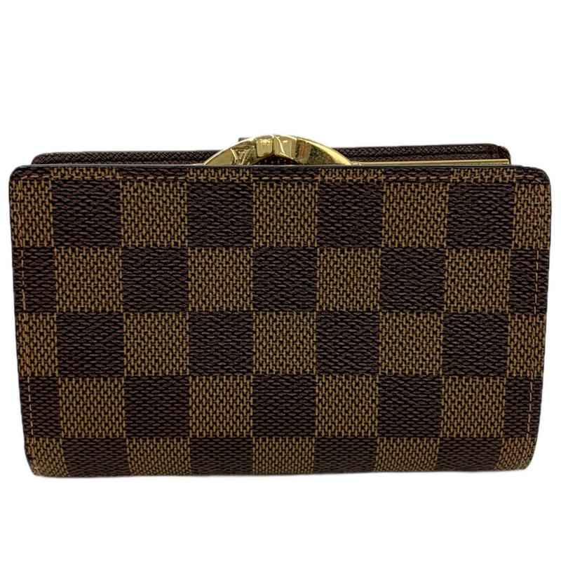 LOUIS VUITTON ダミエ ポルト モネ ビエ ヴィエノワ N61664 ブラウン がま口 二つ折り財布 ルイヴィトン 【102061451006】