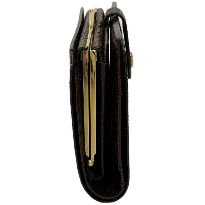 LOUIS VUITTON ダミエ ポルト モネ ビエ ヴィエノワ N61664 ブラウン がま口 二つ折り財布 ルイヴィトン 【102061451006】