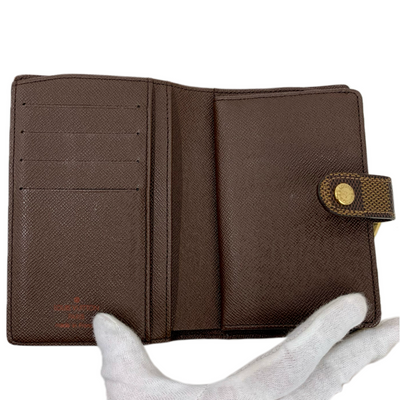 LOUIS VUITTON ダミエ ポルト モネ ビエ ヴィエノワ N61664 ブラウン がま口 二つ折り財布 ルイヴィトン 【102061451006】
