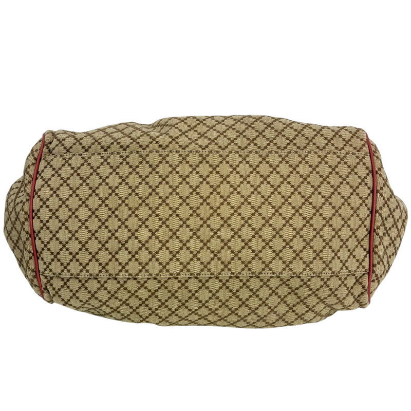GUCCI ディアマンテ スーキー 2wayトートバッグ 223974 ベージュ×ピンク グッチ 【102061484007】