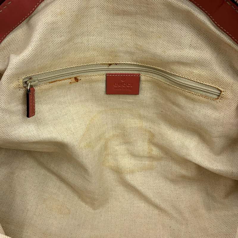 GUCCI ディアマンテ スーキー 2wayトートバッグ 223974 ベージュ×ピンク グッチ 【102061484007】